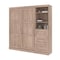 Bestar Pur Full Murphy Bed and Storage Unit with Drawers (84W) in rustic brown 26868-000009 - alternate 10